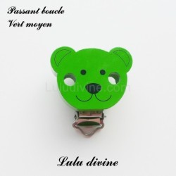 Pince / Clip en bois, attache tétine, passant, Ouson