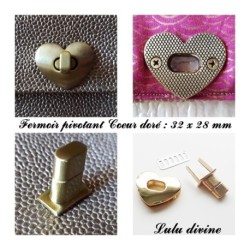 Fermoir pivotant Coeur 