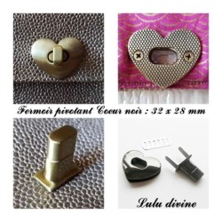 Fermoir pivotant Coeur 