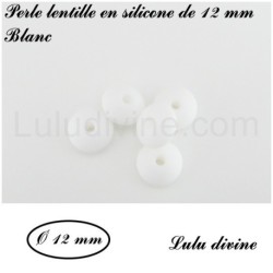Perle en silicone lentille Ø 12 mm