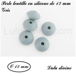 Perle en silicone lentille Ø 12 mm