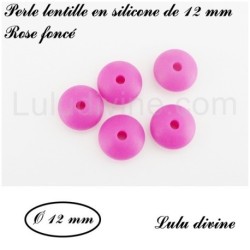 Perle en silicone lentille Ø 12 mm