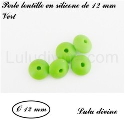 Perle en silicone lentille Ø 12 mm