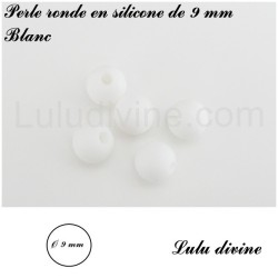 Perle en silicone ronde Ø 9 mm 2