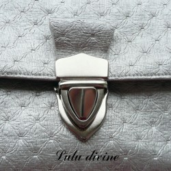 Fermoir cartable Attache cartable / Pochette / Porte-feuille Argenté 2