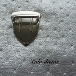Fermoir cartable Attache cartable / Pochette / Porte-feuille Argenté
