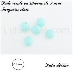 Perle en silicone ronde Ø 9 mm