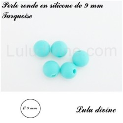 Perle en silicone ronde Ø 9 mm
