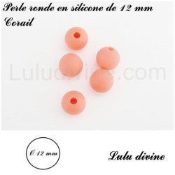 Perle en silicone ronde Ø 12 mm