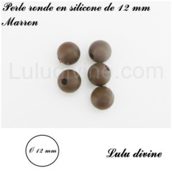 Perle en silicone ronde Ø 12 mm