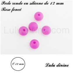 Perle en silicone ronde Ø 12 mm