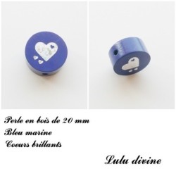 Perle en bois Coeur 