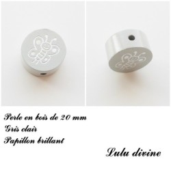 Perle en bois Papillon 