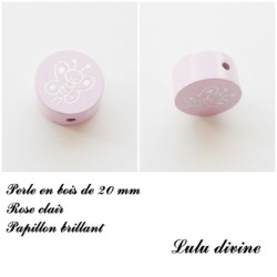 Perle en bois Papillon 