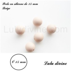 Perle en silicone ronde 15 mm