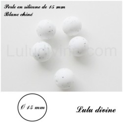 Perle en silicone ronde 15 mm