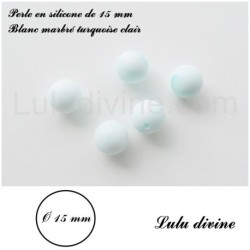 Perle en silicone ronde 15 mm