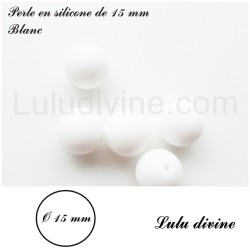 Perle en silicone ronde 15 mm 2