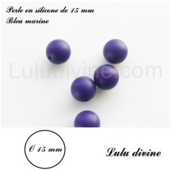 Perle en silicone ronde 15 mm