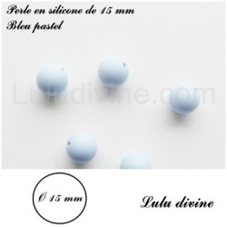 Perle en silicone ronde 15 mm
