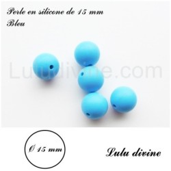 Perle en silicone ronde 15 mm