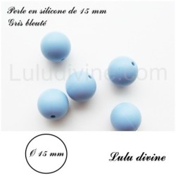 Perle en silicone ronde 15 mm