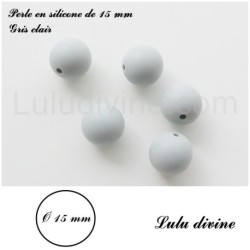 Perle en silicone ronde 15 mm