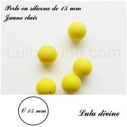 Perle en silicone ronde 15 mm