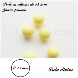 Perle en silicone ronde 15 mm