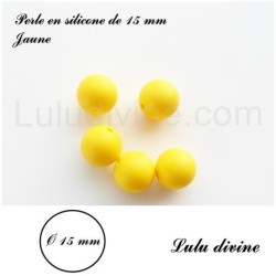 Perle en silicone ronde 15 mm