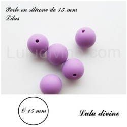 Perle en silicone ronde 15 mm