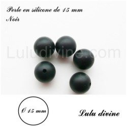 Perle en silicone ronde 15 mm
