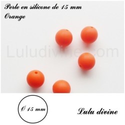Perle en silicone ronde 15 mm