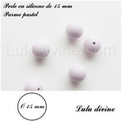 Perle en silicone ronde 15 mm