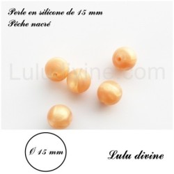 Perle en silicone ronde 15 mm