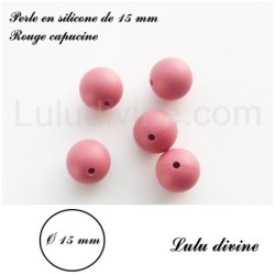 Perle en silicone ronde 15 mm