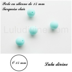 Perle en silicone ronde 15 mm