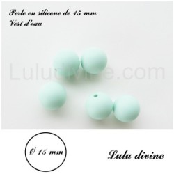 Perle en silicone ronde 15 mm