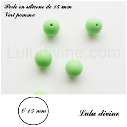 Perle en silicone ronde 15 mm