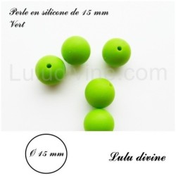 Perle en silicone ronde 15 mm