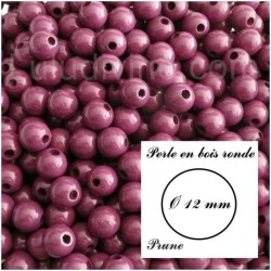 Perle en bois ronde Ø 12 mm
