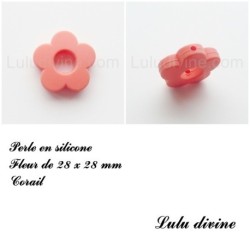 Perle en silicone Fleur