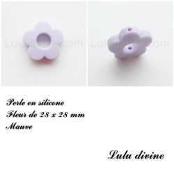 Perle en silicone Fleur