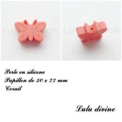 Perle en silicone Papillon