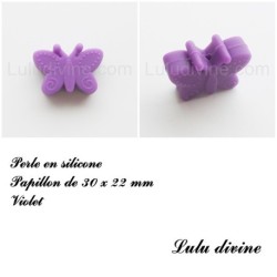 Perle en silicone Papillon