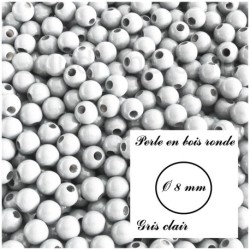 Perle en bois ronde Ø 8 mm