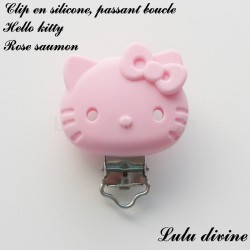 Pince / Clip en silicone, attache tétine, passant, Hello kitty 2