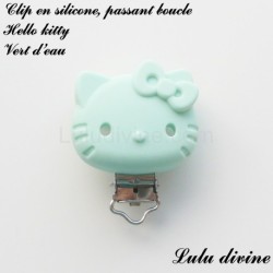Pince / Clip en silicone, attache tétine, passant, Hello kitty
