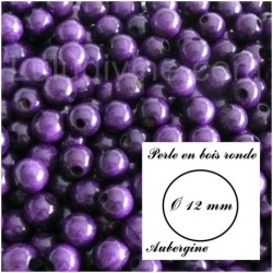 Perle en bois ronde Ø 12 mm