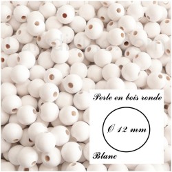 Perle en bois ronde Ø 12 mm 2